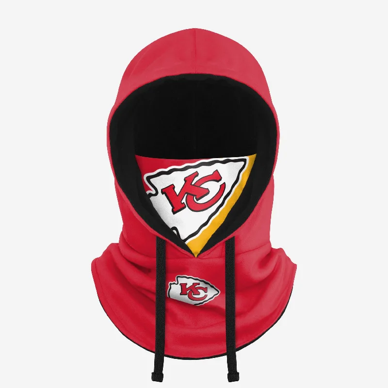 Kansas City Chiefs Drawstring Hooded Gaiter Hoodie with Strings Custom Fit Adjustable