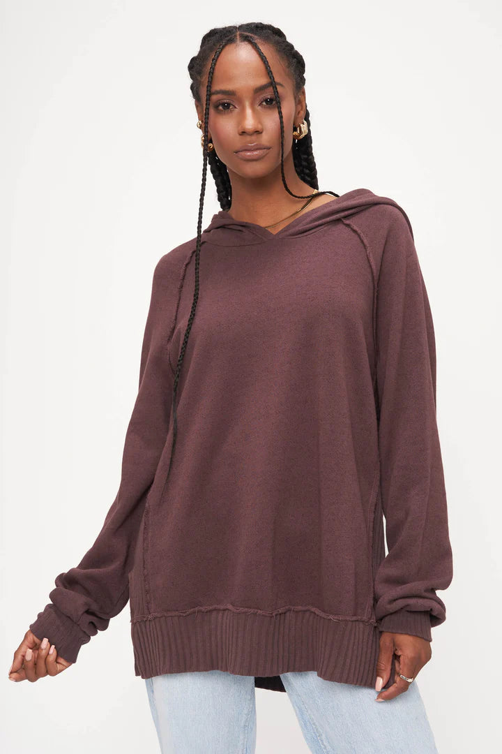 Knox Side Slit Hoodie Hoodie with Hem Detail Decorative Unique