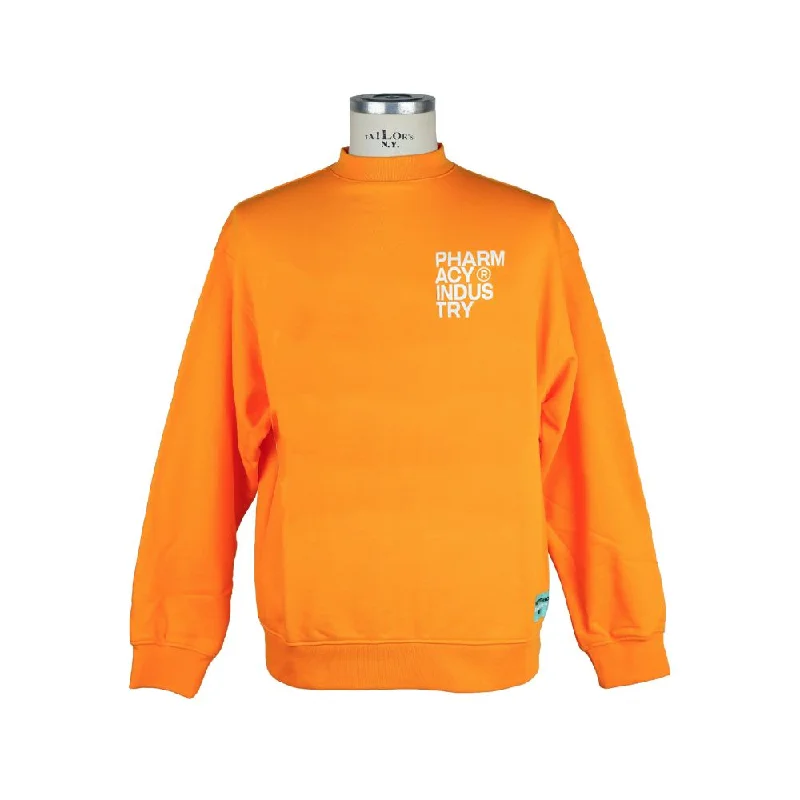 Pharmacy Industry Chic Orange Logo Crewneck Sweatshirt Hoodie with Lace Feminine Delicate