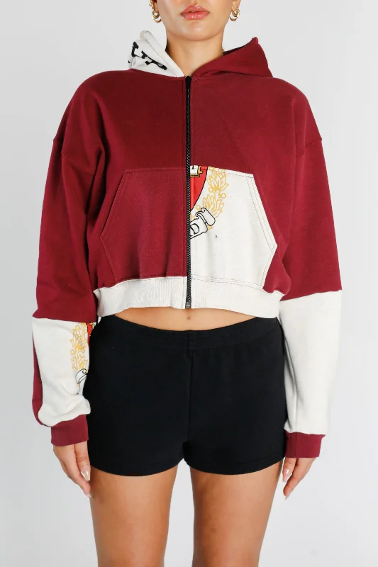 Rework Harvard Crop Zip Hoodie - M Hoodie with Reflective Safety Nightwear