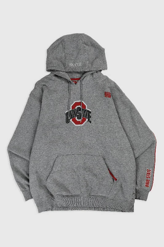 Vintage Nike Ohio State Sweatshirt - L Hoodie with Hem Applique Textured Unique