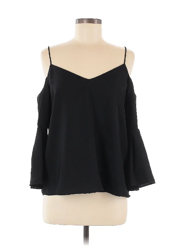 3/4 Sleeve Blouse Sheer Mesh Blouse