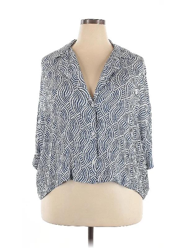 3/4 Sleeve Blouse Versatile Layering Blouse