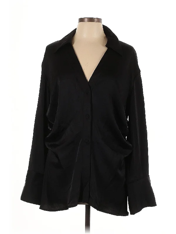 3/4 Sleeve Blouse Asymmetric Hem Blouse