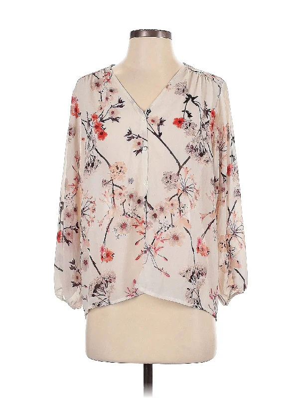 3/4 Sleeve Blouse Delicate Pleat Blouse
