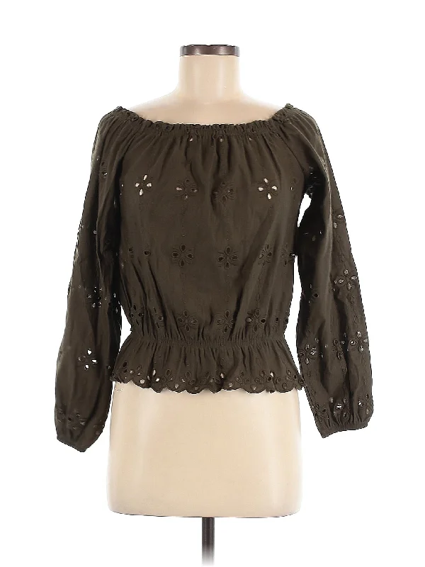 3/4 Sleeve Blouse Stylish Wrap Blouse