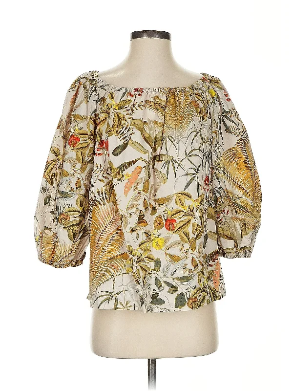 3/4 Sleeve Blouse Balloon Sleeve Blouse