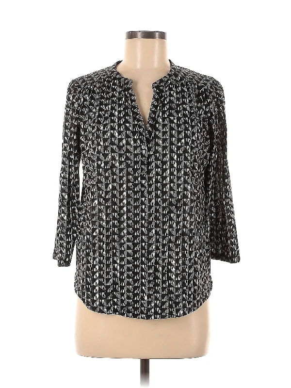 3/4 Sleeve Blouse Casual Stripe Blouse