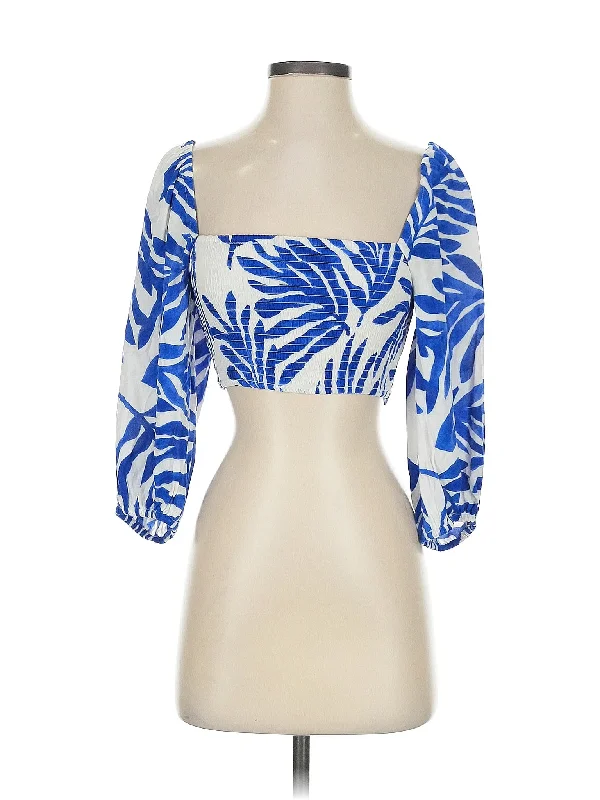 3/4 Sleeve Blouse Casual Button Blouse