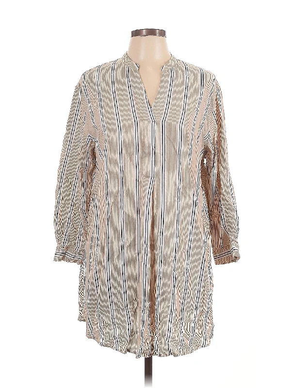 3/4 Sleeve Blouse Elegant Semi-Sheer Blouse
