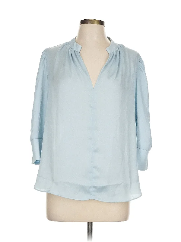 3/4 Sleeve Blouse Satin Long Blouse