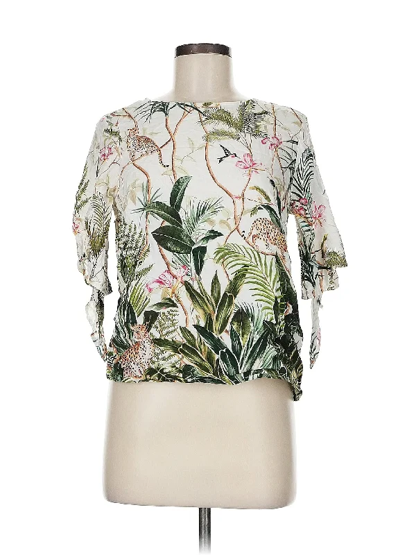3/4 Sleeve Blouse Double-Layered Blouse
