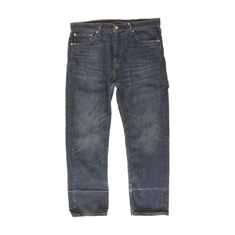 505 Solid Regular Jeans Comfortable Faded High-Rise Jeans