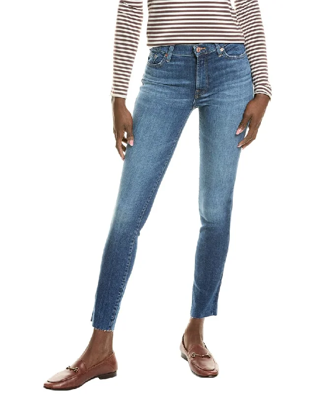 7 For All Mankind Highline High-Rise Skinny Jean Classic Black Denim Jeans