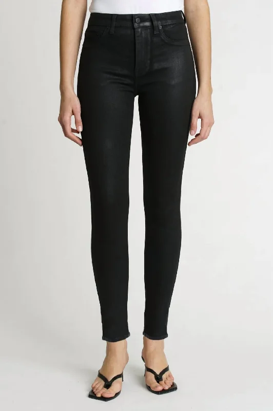 Aline High Rise Skinny Jean In Coated Night Sky Chic Ripped Jeans