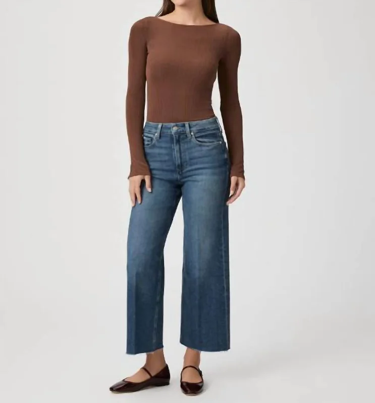 Anessa Wide Leg Jean In Lovejoy Classic Black Denim Jeans