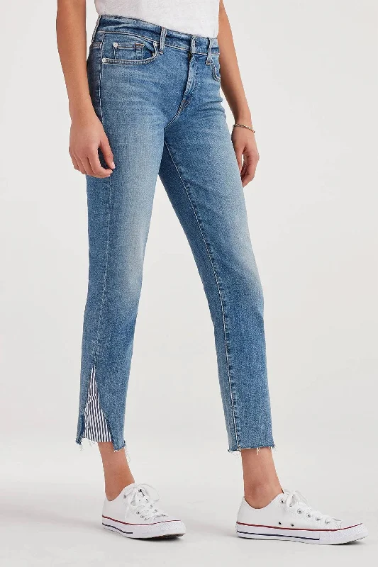 Ankle Skinny Stripe Kick Jean In Sloan Vintage Comfortable Flare Leg Jeans