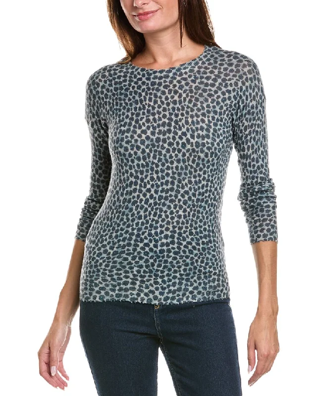 Autumn Cashmere Leopard Cashmere Sweater Solid Color Striped Floral Print