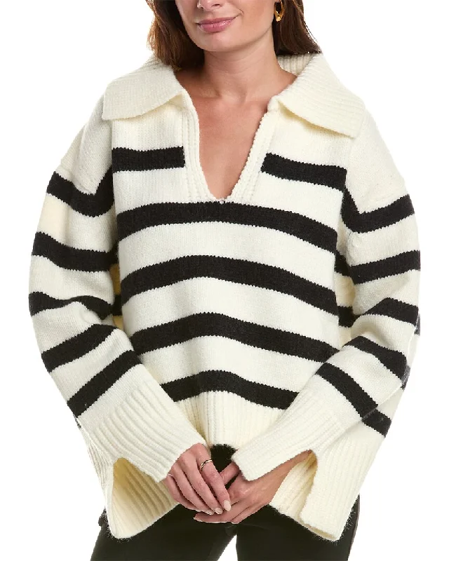 Avantlook womens  Striped Sweater, L, Black Rayon Fabric Velvet Fabric Corduroy Fabric