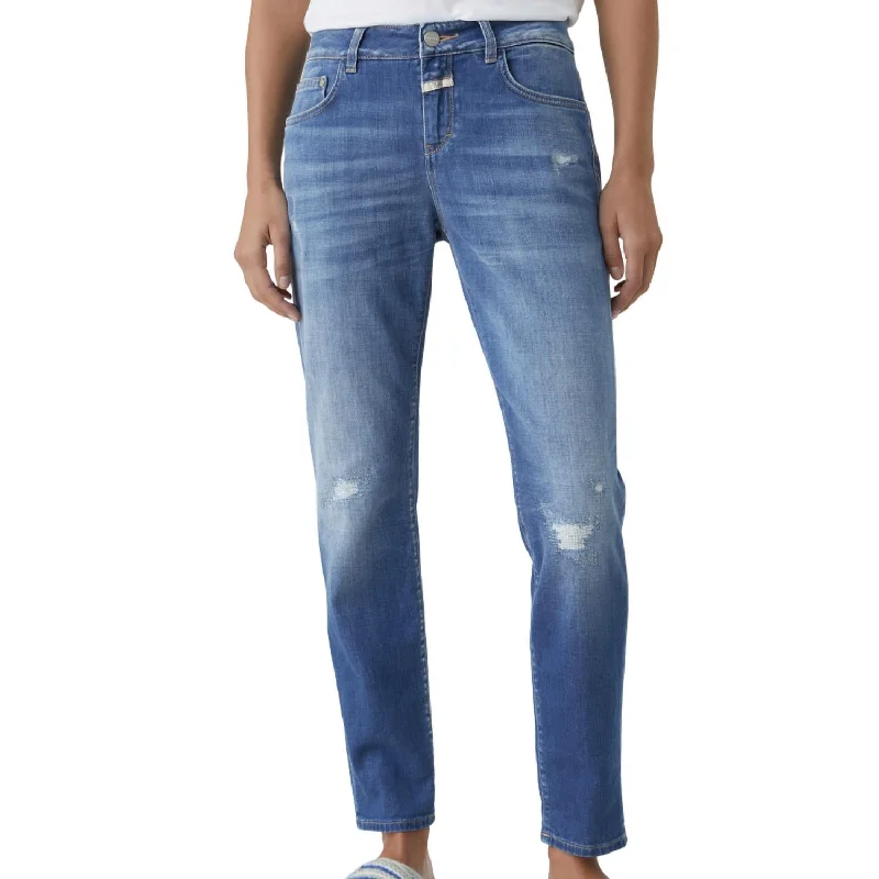 Baker Slim Jean In Mid Blue Comfortable Ankle Jeans