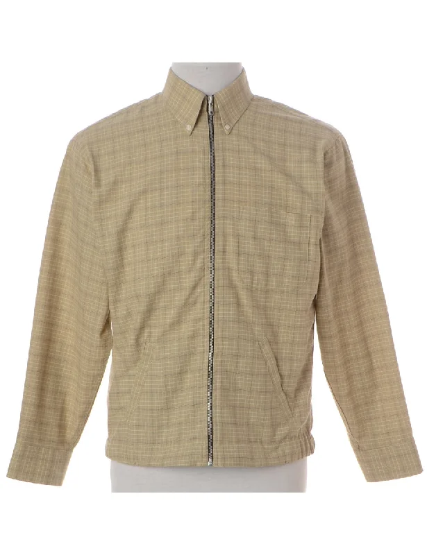 Label Clint Conversational Printed Shacket Ruched Sleeve Blouse