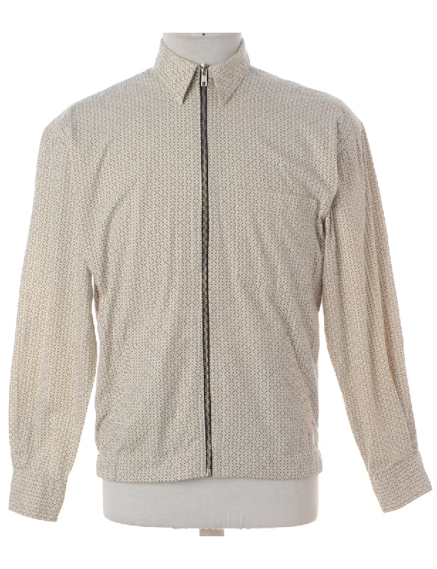 Label Clint Conversational Printed Shacket Soft Knit Blouse
