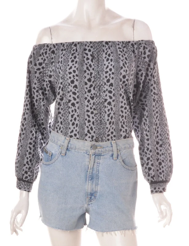 Label Anita Printed off the Shoulder Blouse Relaxed Fit Blouse