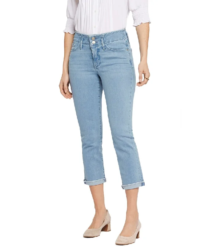 Nydj Chloe Kingston Capri Jean Trendy Flared Leg Jeans