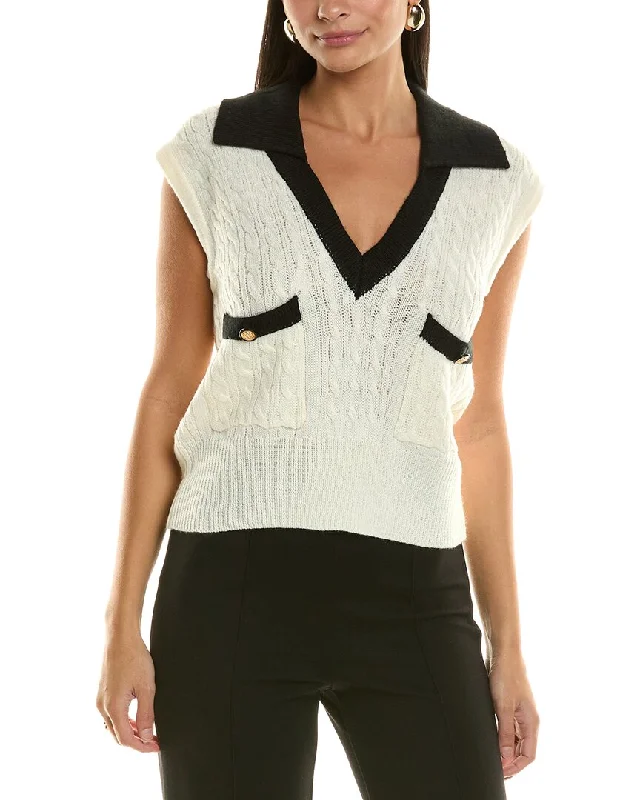 Bishop + Young Bell Ami Wool-Blend Sweater Spandex Blend Rayon Blend Denim Blend