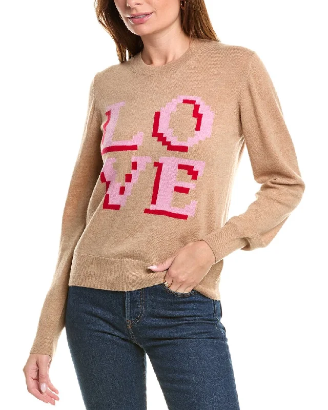 Brodie Cashmere Wool & Cashmere-Blend Pixel Love Jumper Boxy Sweater Fitted Sweater A-Line Brodie Cashmere Wool & Cashmere-Blend Pixel Love Jumper Boxy Sweater Fitted Sweater A-Line