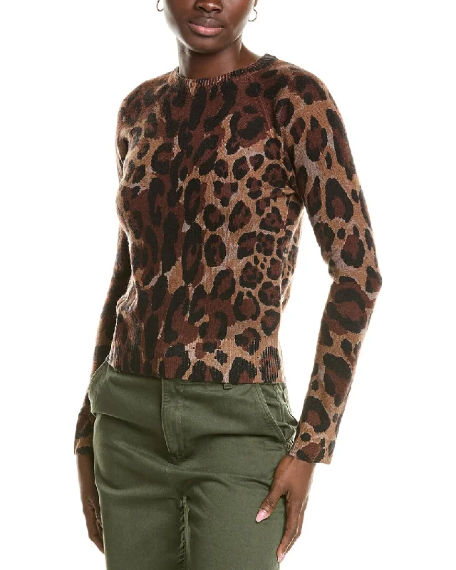 Brodie Cashmere Wool & Cashmere-Blend Printed Leopard Jumper Stylish Fashionable Trendy Brodie Cashmere Wool & Cashmere-Blend Printed Leopard Jumper Stylish Fashionable Trendy