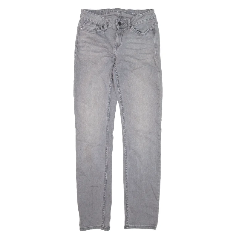 CALVIN KLEIN Jeans Grey Denim Slim Skinny Womens W26 L30 Trendy Plus Size Jeans