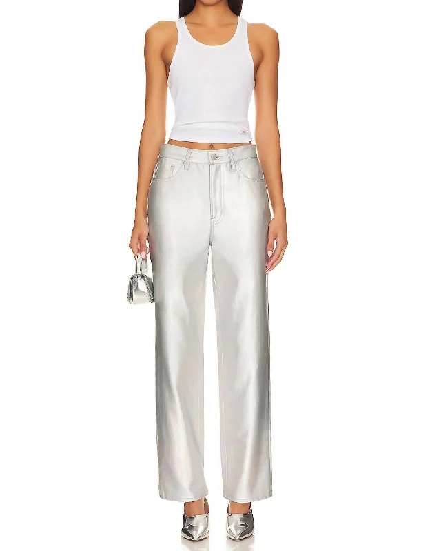 Cassie Super High Rise Straight Jeans In Coated Prism Chic Dark-Wash Skinny Jeans