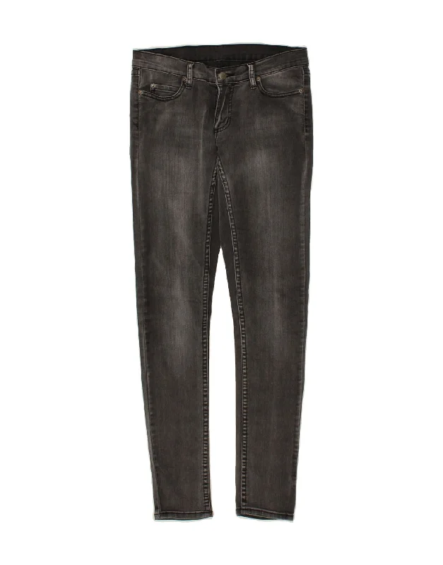 CHEAP MONDAY Womens Skinny Jeans W27 L32 Grey Cotton Comfortable Dark Wash Jeans