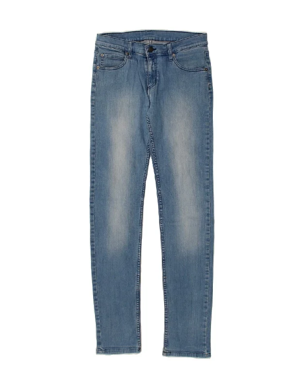 CHEAP MONDAY Womens Skinny Jeans W31 L34 Blue Cotton Chic Dark-Wash Skinny Jeans