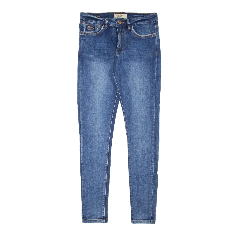 DIESEL Jeans Blue Denim Slim Skinny Stone Wash Womens W26 L30 Elegant Raw Hem Jeans