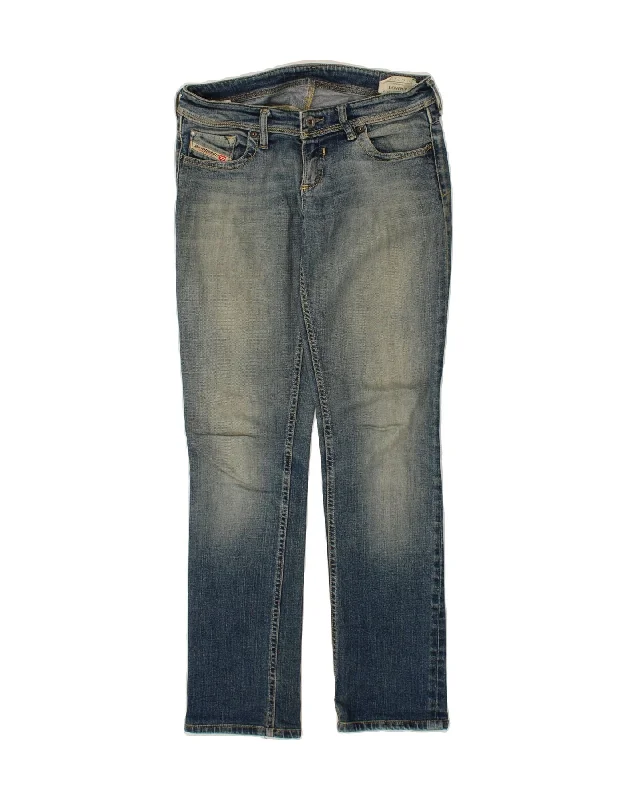 DIESEL Womens Lowky Slim Straight Jeans W27 L30  Blue Comfortable Boyfriend Jeans