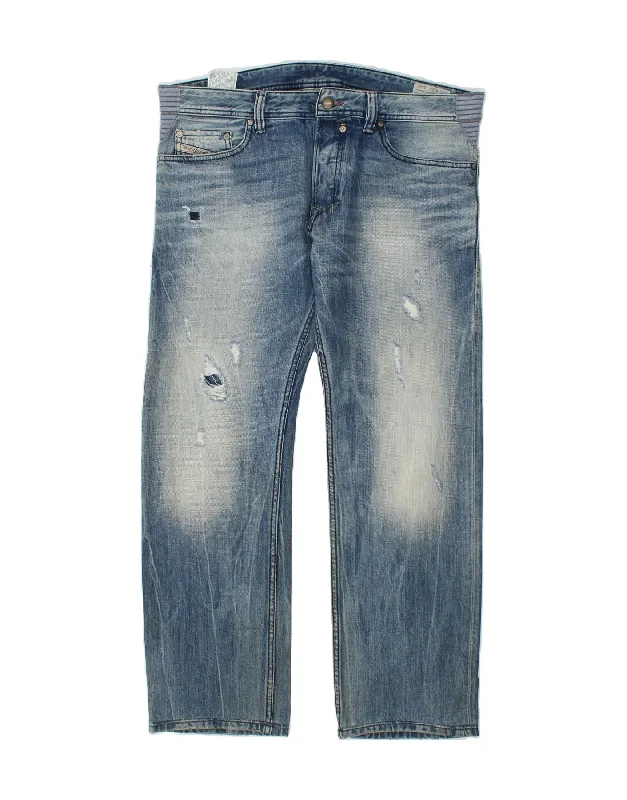 DIESEL Womens Safado Regular Slim Straight Jeans W33 L29 Blue Cotton Stylish High-Waist Skinny Denim DIESEL Womens Safado Regular Slim Straight Jeans W33 L29 Blue Cotton Stylish High-Waist Skinny Denim