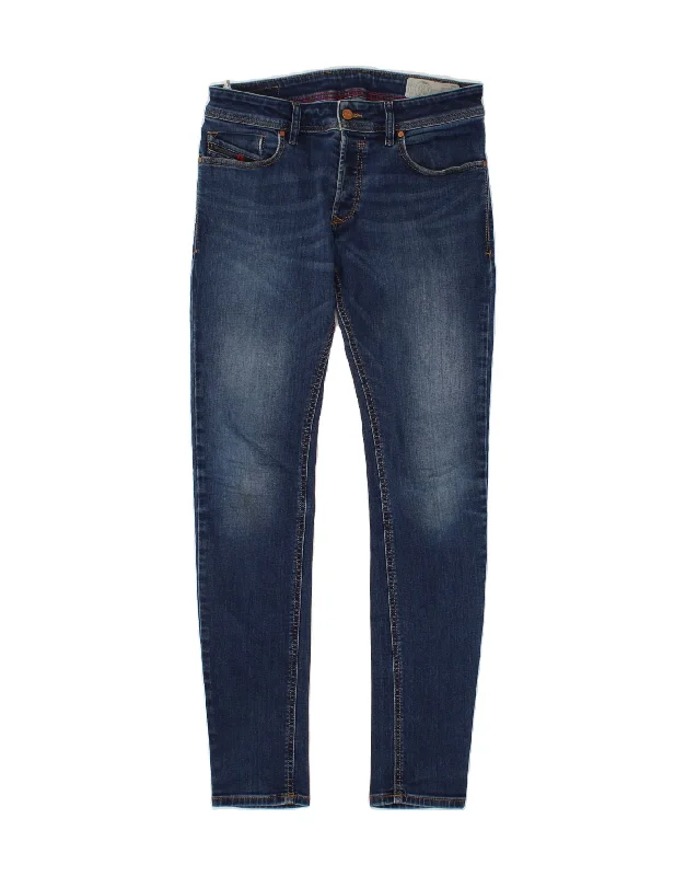 DIESEL Womens Sleenker Skinny Jeans W30 L32 Navy Blue Cotton Elegant Dark-Wash Bootcut Jeans DIESEL Womens Sleenker Skinny Jeans W30 L32 Navy Blue Cotton Elegant Dark-Wash Bootcut Jeans