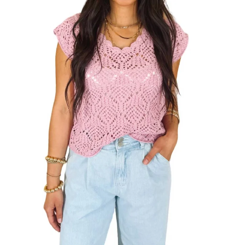 Elenore Sweater In Lilac Print Jacquard Patchwork