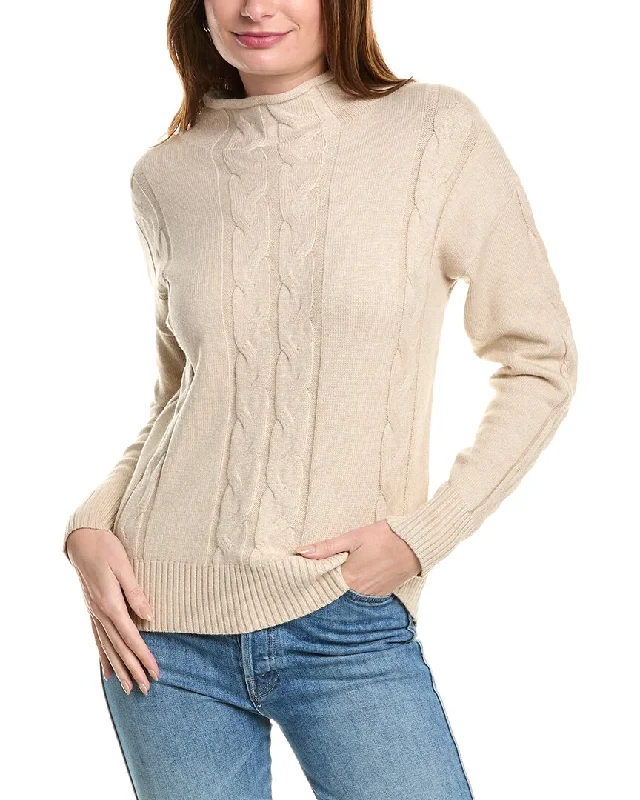 FATE Cable Sweater Polka Dot Checkered Tartan