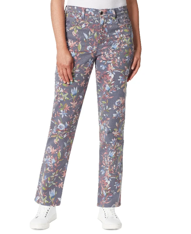 Gloria Vanderbilt Amanda Printed Jean Stylish High-Rise Mom Jeans