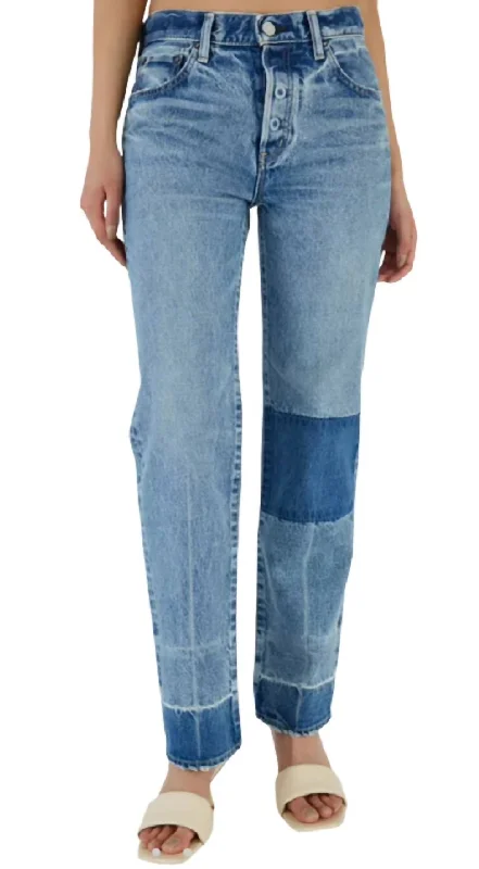 Hargis Straight High Rise Jean In Medium Wash Trendy Flared Leg Jeans