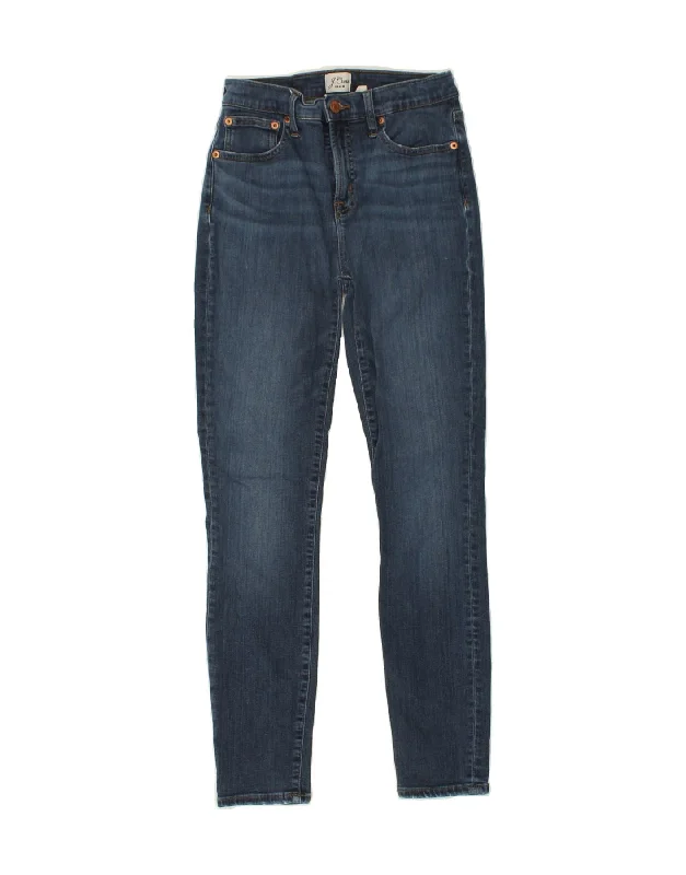 J. CREW Womens Skinny Jeans W25 L27 Blue Modal Casual Wide-Legged Denim Jeans