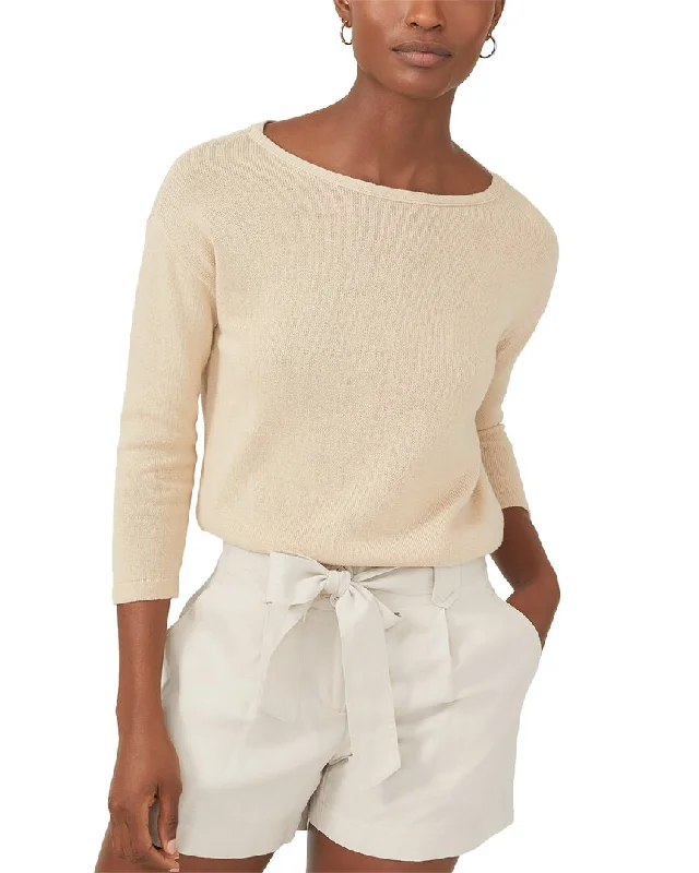J.McLaughlin Cece Linen-Blend Sweater Wool Fabric Cashmere Fabric Tweed Fabric