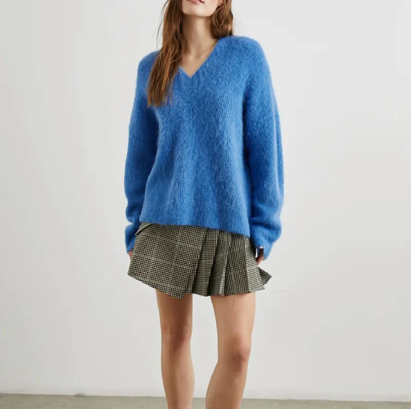 Jodi Sweater In Cobalt Thin Thick Dense
