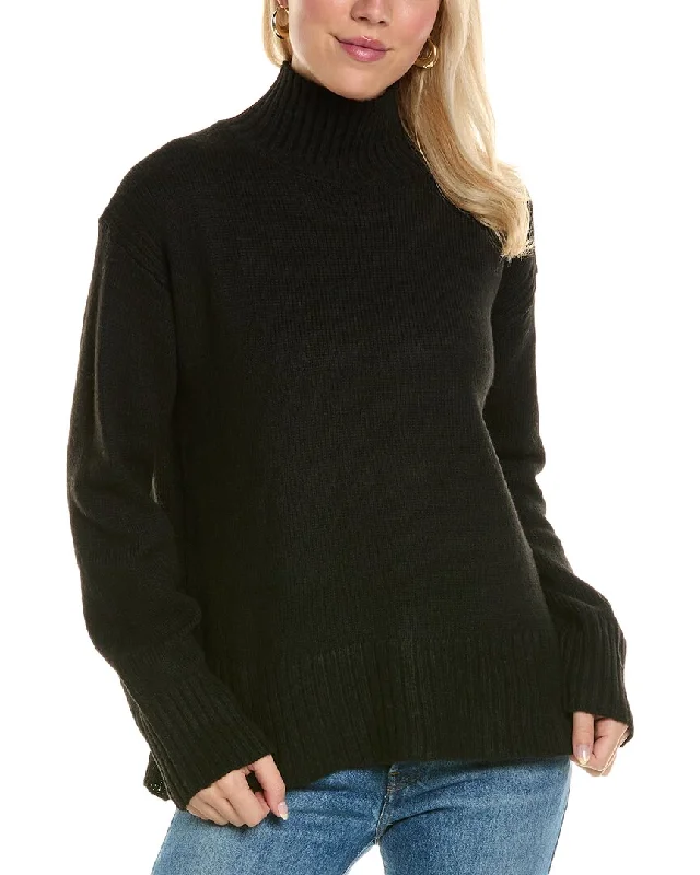 Joseph A. Turtleneck Sweater Satin Blend Silk Blend Wool Blend