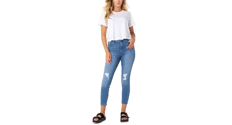 Juniors' High Rise Skinny Ankle Jeans Fashionable Bootcut Jeans