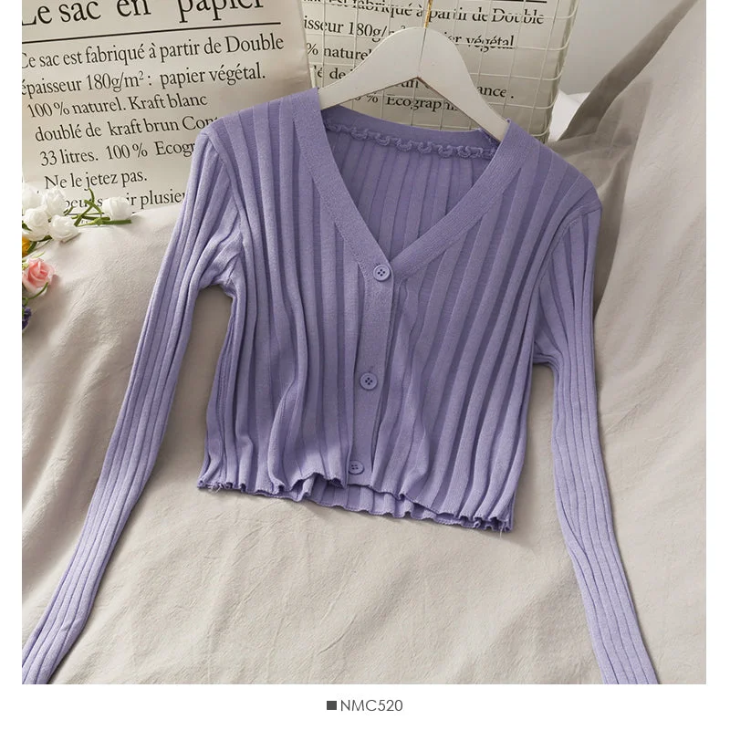 Korean slim and thin three button solid wool blouse for women  1692 Drape Neck Blouse