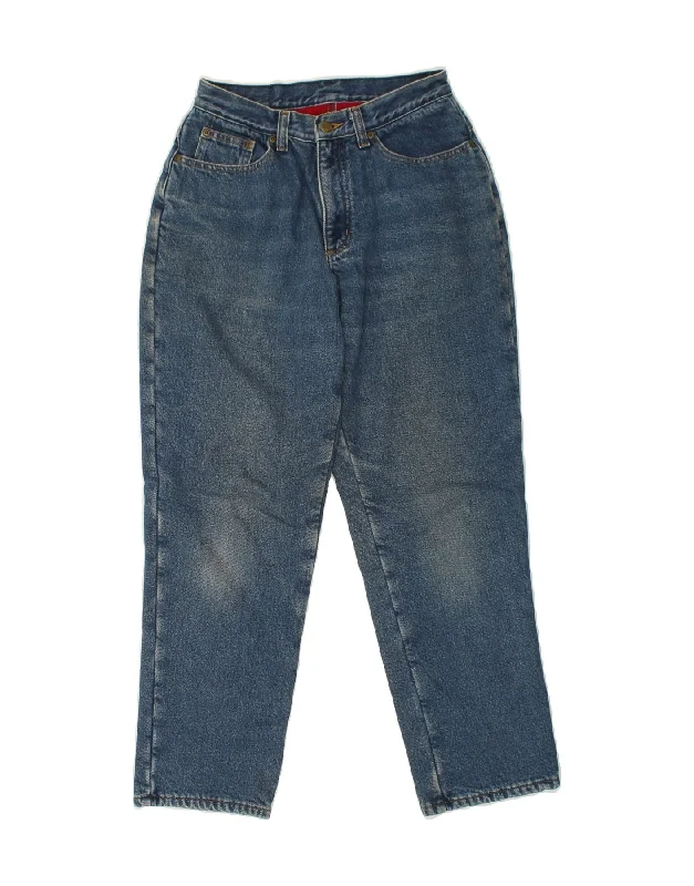 L.L.BEAN Womens High Waist Tapered Jeans US 6 Medium W25 L27 Blue Cotton Casual Distressed Denim Jeans L.L.BEAN Womens High Waist Tapered Jeans US 6 Medium W25 L27 Blue Cotton Casual Distressed Denim Jeans